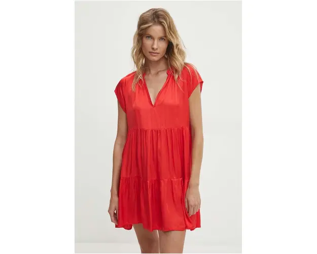 Answear Lab rochie culoarea rosu, mini, evazati