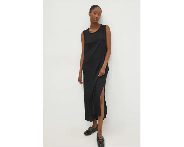 Answear Lab rochie culoarea negru, midi, drept