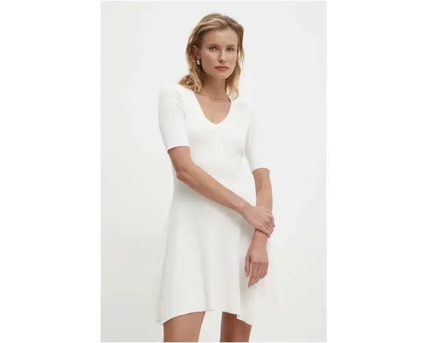 Answear Lab rochie culoarea alb, mini, evazati