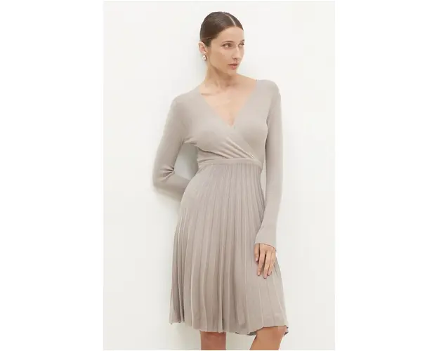 Answear Lab rochie culoarea gri, mini, evazati