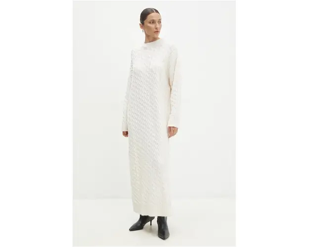 Answear Lab rochie culoarea bej, maxi, oversize