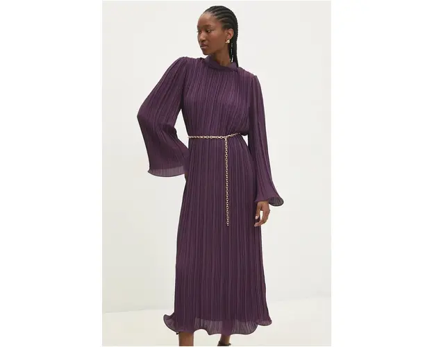 Answear Lab rochie culoarea violet, maxi, oversize