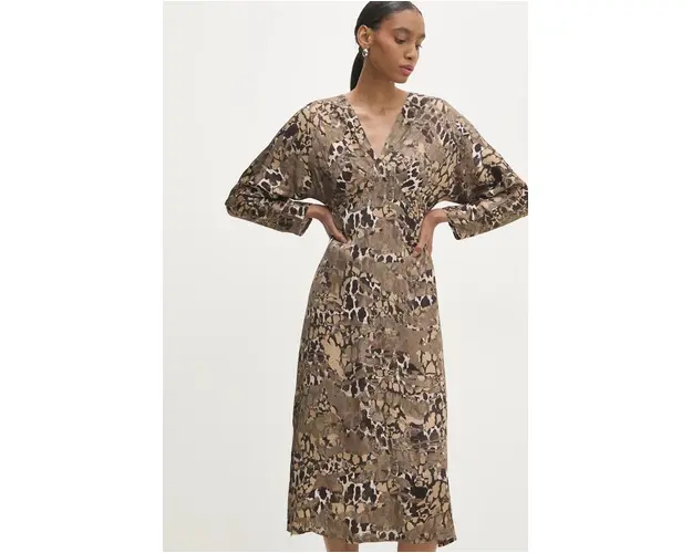 Answear Lab rochie culoarea verde, midi, drept