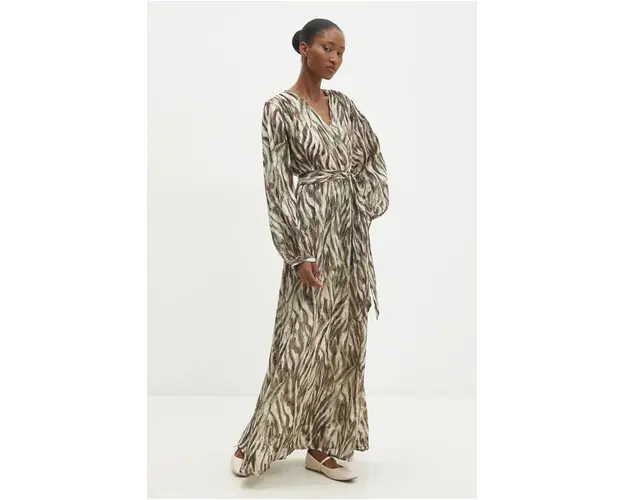 Answear Lab rochie culoarea bej, maxi, evazati