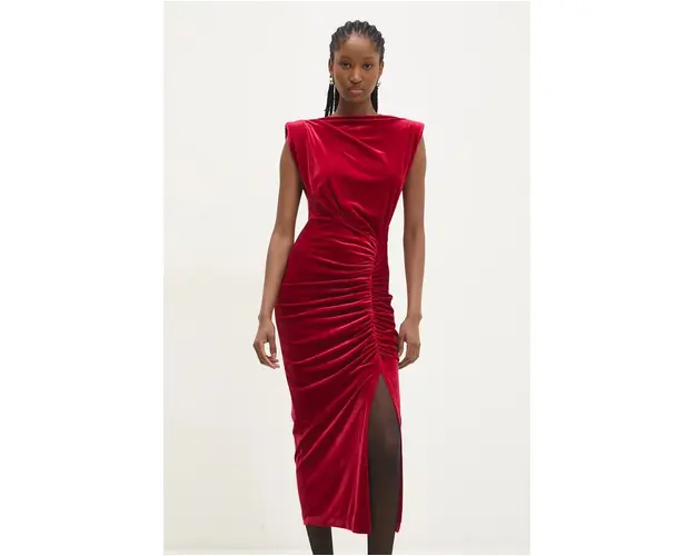 Answear Lab rochie culoarea rosu, midi, mulata