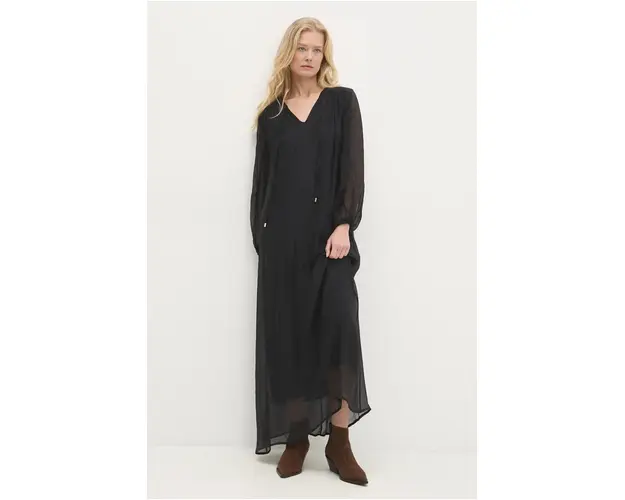 Answear Lab rochie culoarea negru, maxi, drept