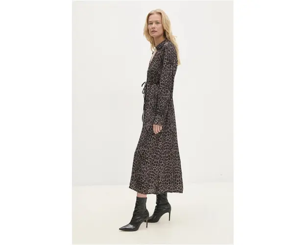 Answear Lab rochie culoarea gri, maxi, evazati