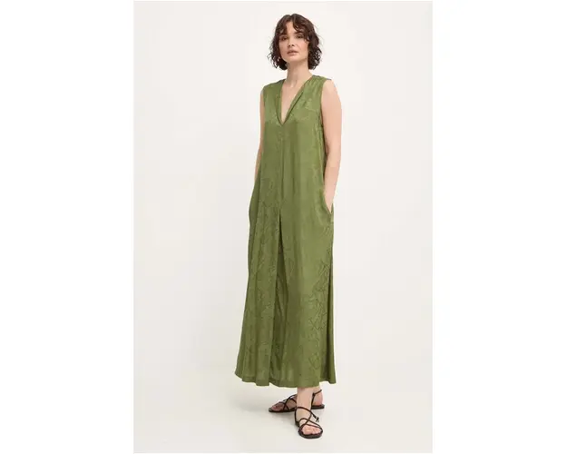 Answear Lab rochie culoarea verde, maxi, drept