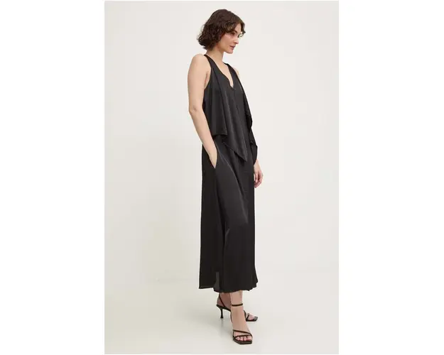 Answear Lab rochie culoarea negru, maxi, evazati