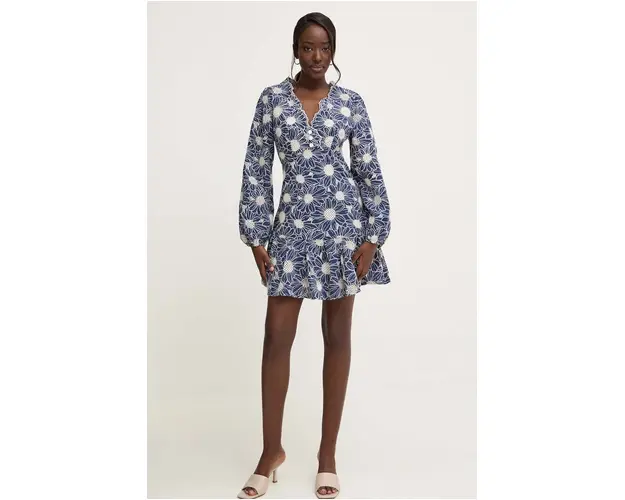 Answear Lab rochie culoarea albastru marin, mini, evazati