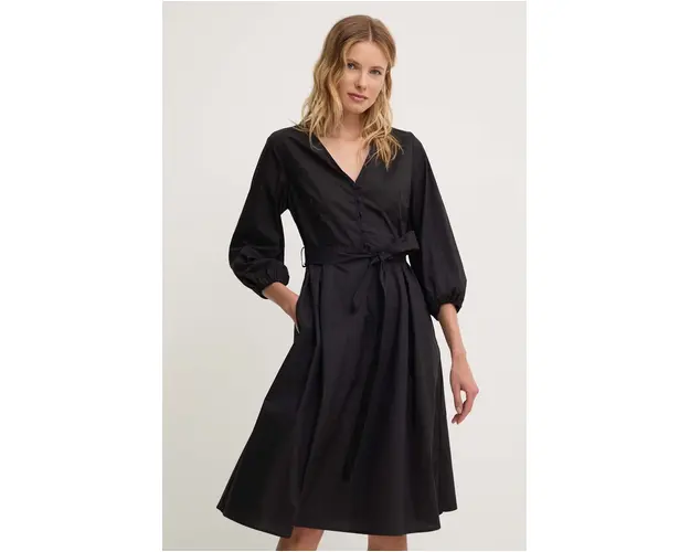 Answear Lab rochie din bumbac culoarea negru, mini, evazati