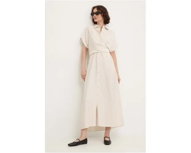 Answear Lab rochie culoarea bej, maxi, evazati