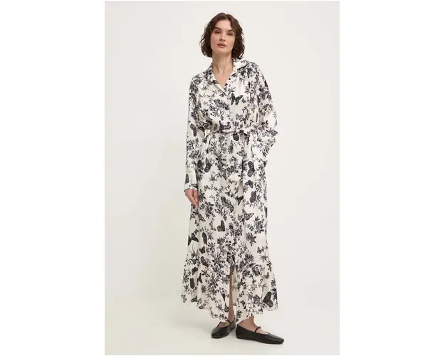 Answear Lab rochie culoarea alb, maxi, evazati