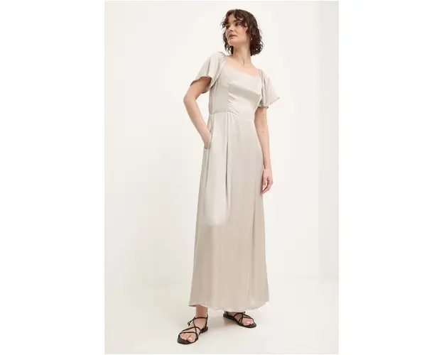 Answear Lab rochie culoarea bej, maxi, evazati