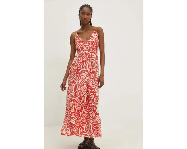 Answear Lab rochie culoarea rosu, maxi, evazati