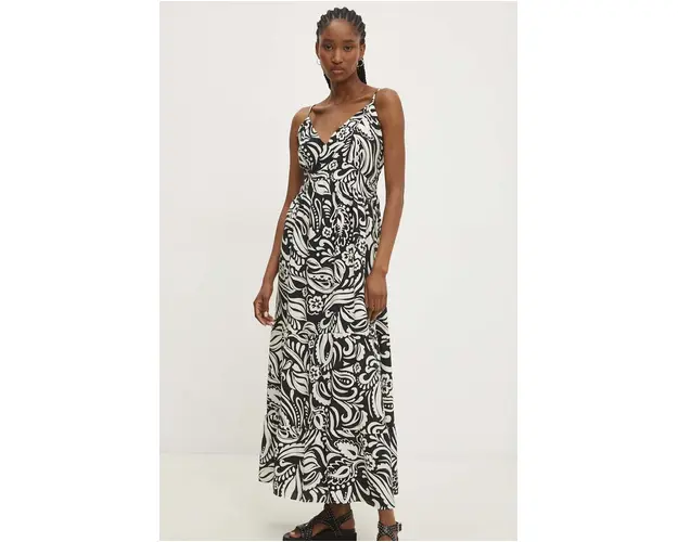 Answear Lab rochie culoarea negru, maxi, evazati