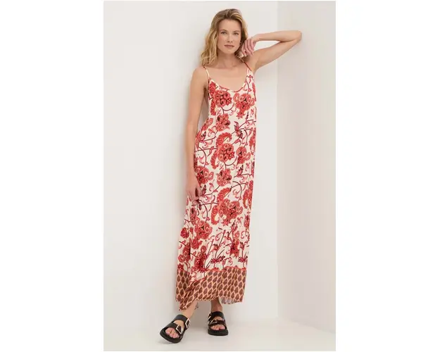 Answear Lab rochie culoarea bej, maxi, evazati