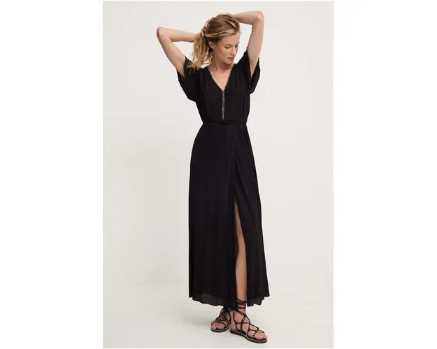 Answear Lab rochie culoarea negru, maxi, evazati