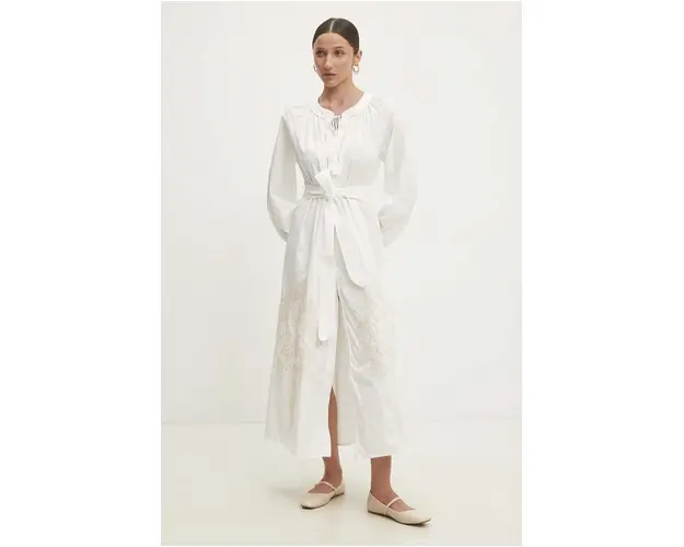 Answear Lab rochie culoarea alb, maxi, evazati