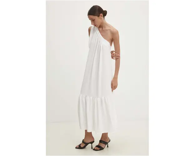 Answear Lab rochie culoarea alb, midi, evazati