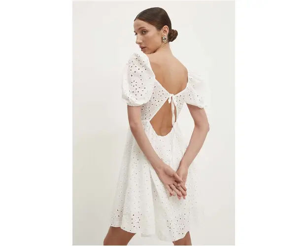 Answear Lab rochie culoarea alb, mini, evazati