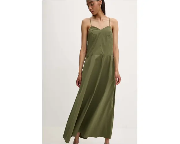 Answear Lab rochie culoarea verde, maxi, evazati