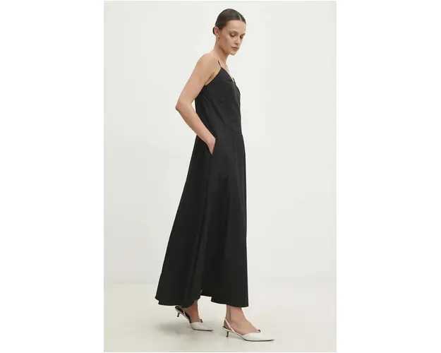 Answear Lab rochie culoarea negru, maxi, evazati