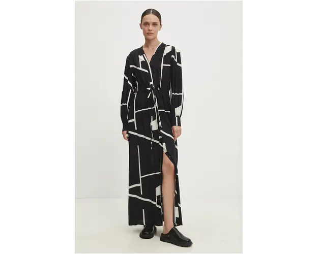 Answear Lab rochie culoarea negru, maxi, drept