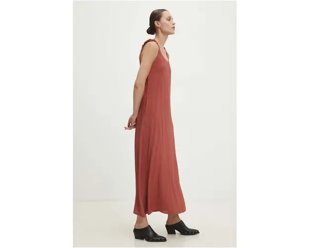 Answear Lab rochie culoarea rosu, maxi, evazati