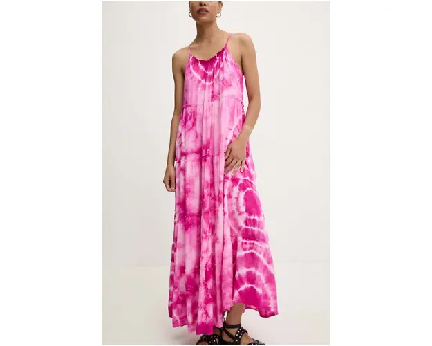 Answear Lab rochie culoarea roz, maxi, evazati