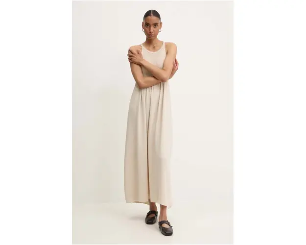 Answear Lab rochie culoarea bej, maxi, evazati