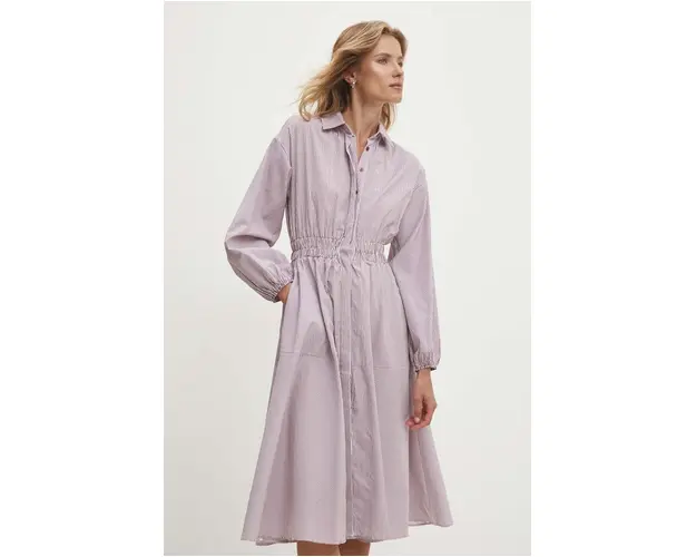 Answear Lab rochie din bumbac culoarea rosu, maxi, evazati