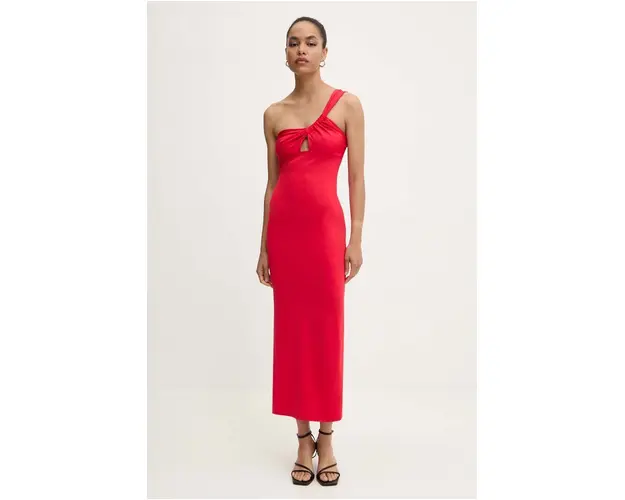 Answear Lab rochie culoarea rosu, maxi, mulata