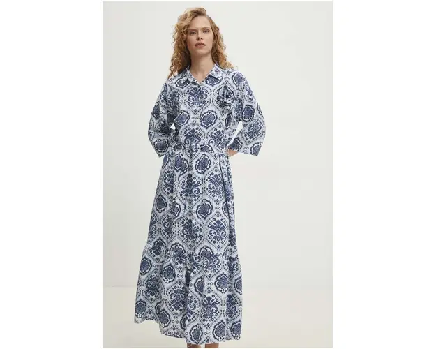 Answear Lab rochie din in maxi, evazati