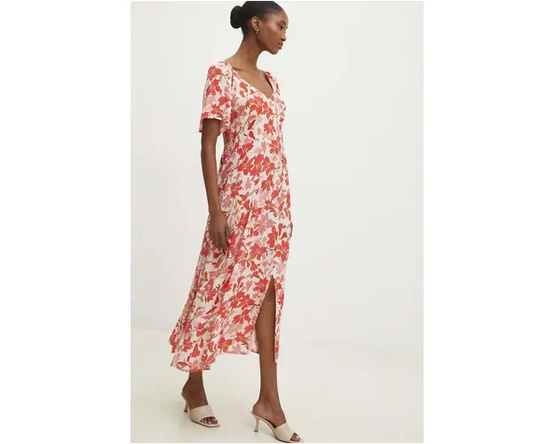 Answear Lab rochie culoarea roz, midi, mulata