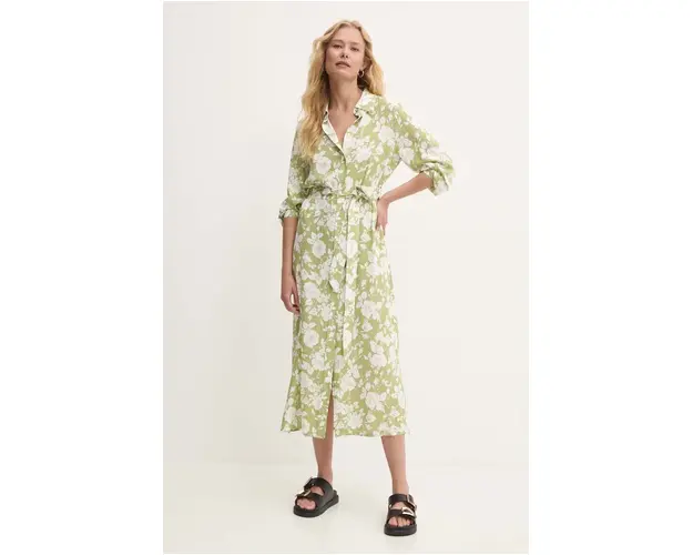 Answear Lab rochie culoarea verde, midi, drept