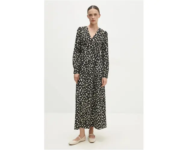 Answear Lab rochie culoarea negru, maxi, evazati