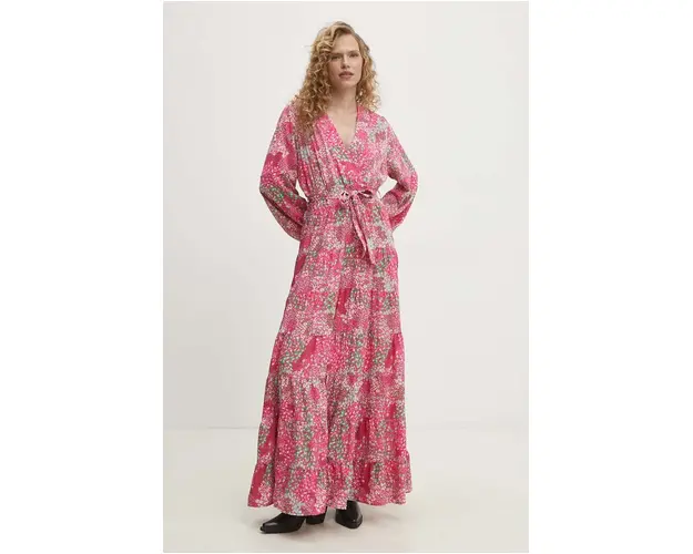 Answear Lab rochie culoarea roz, maxi, evazati