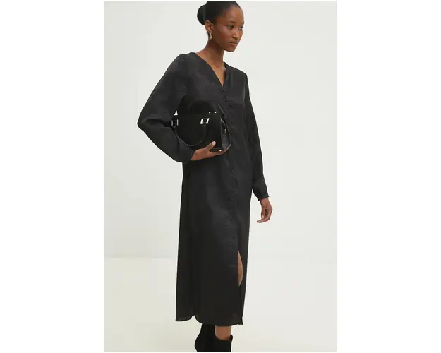 Answear Lab rochie culoarea negru, midi, drept
