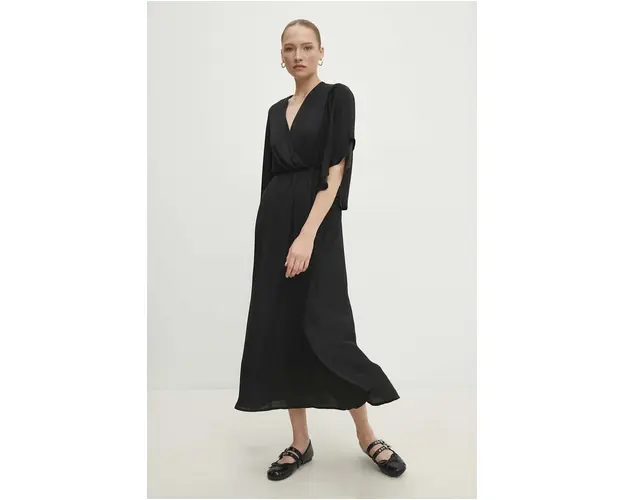 Answear Lab rochie culoarea negru, maxi, evazati