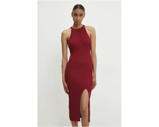 Answear Lab rochie culoarea rosu, maxi, mulata