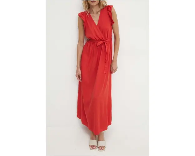 Answear Lab rochie culoarea rosu, maxi, evazati