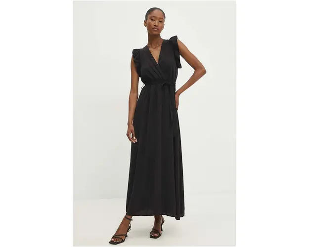Answear Lab rochie culoarea negru, maxi, evazati