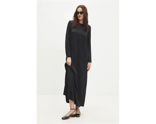 Answear Lab rochie culoarea negru, maxi, drept