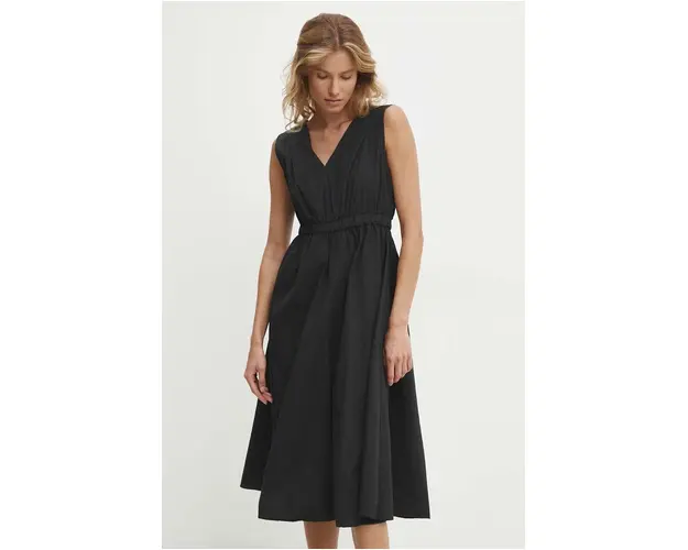 Answear Lab rochie din bumbac culoarea negru, mini, evazati