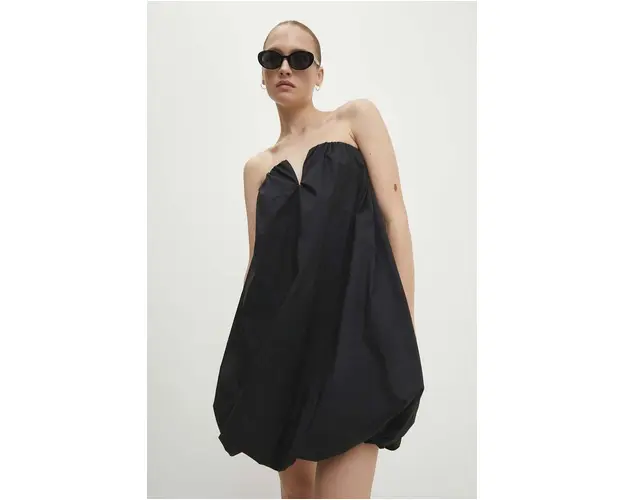 Answear Lab rochie din bumbac culoarea negru, mini, evazati