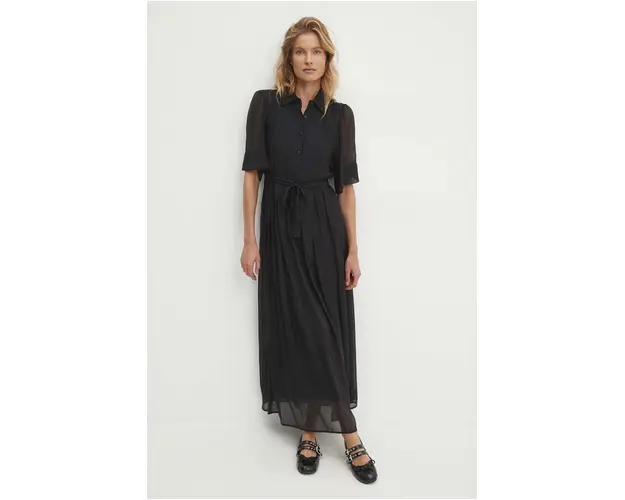 Answear Lab rochie culoarea negru, maxi, evazati