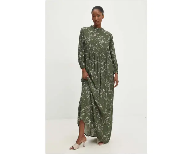 Answear Lab rochie culoarea verde, maxi, evazati
