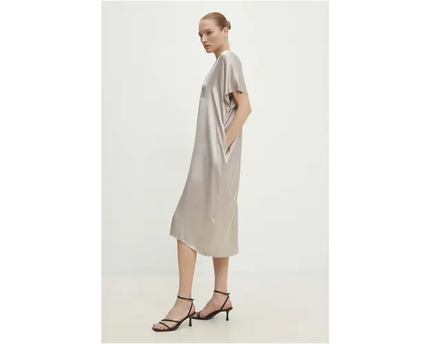 Answear Lab rochie culoarea bej, midi, drept