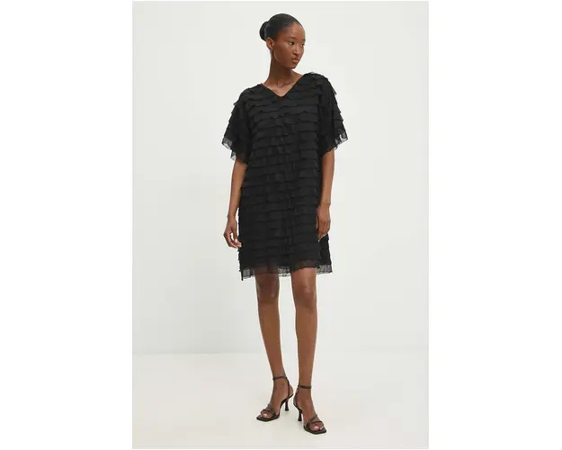 Answear Lab rochie culoarea negru, mini, drept